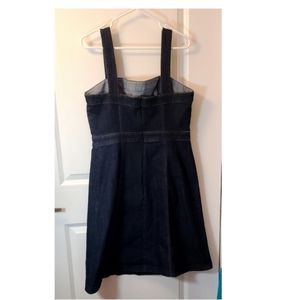 Sz 10 Ann Taylor Dark Wash Sleeveless Denim Sundress!